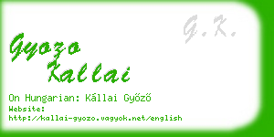 gyozo kallai business card